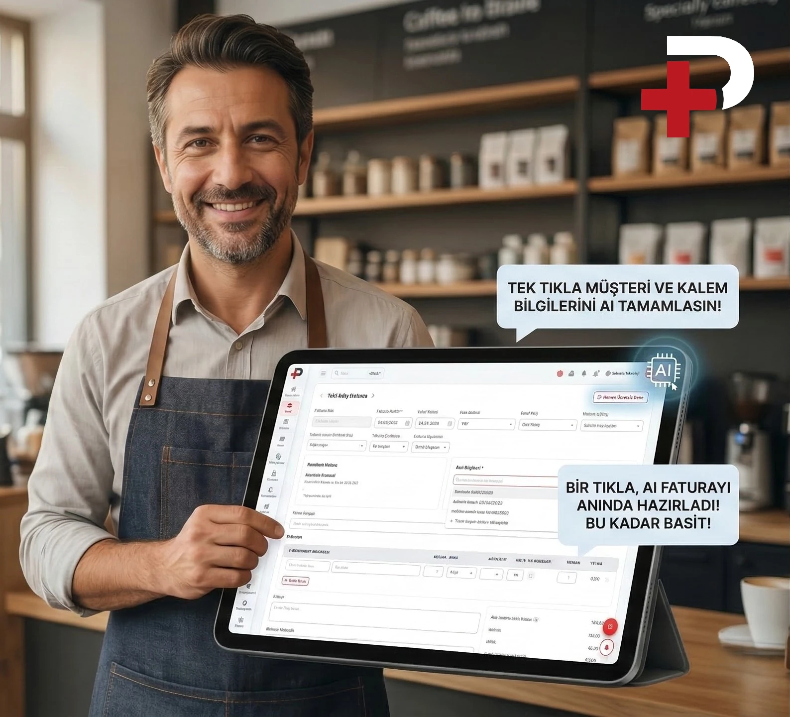 CariMini e-fatura kesme ekranı — GİB onaylı E-Fatura, E-Arşiv, E-İrsaliye