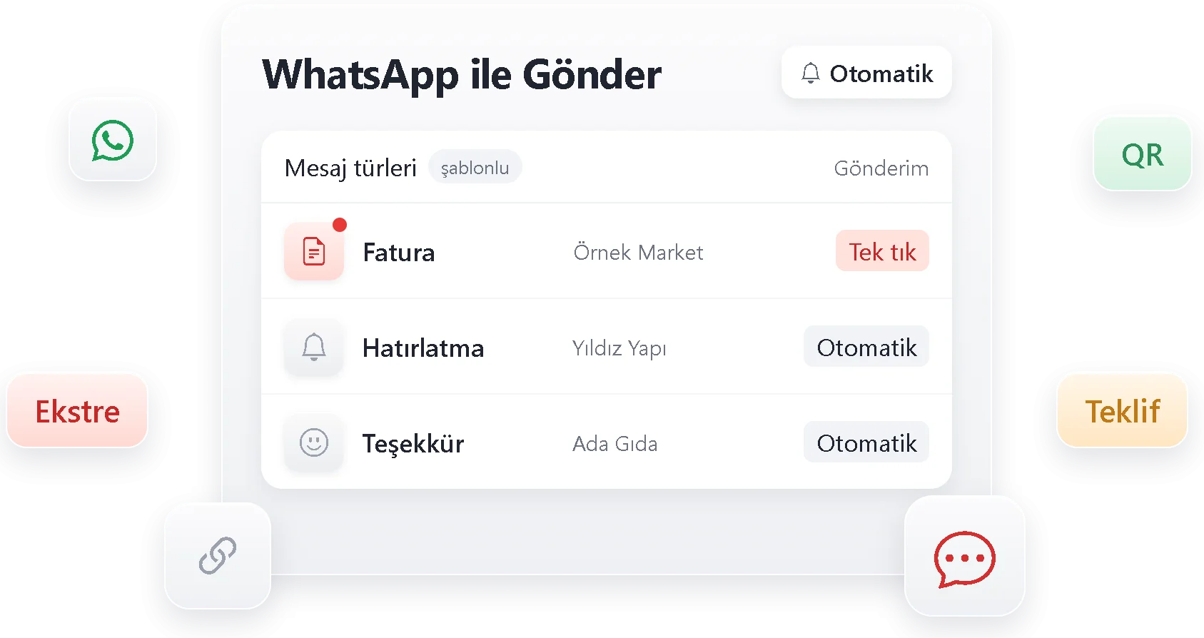 Cari Plus WhatsApp ile fatura ve vade hatırlatma ekranı