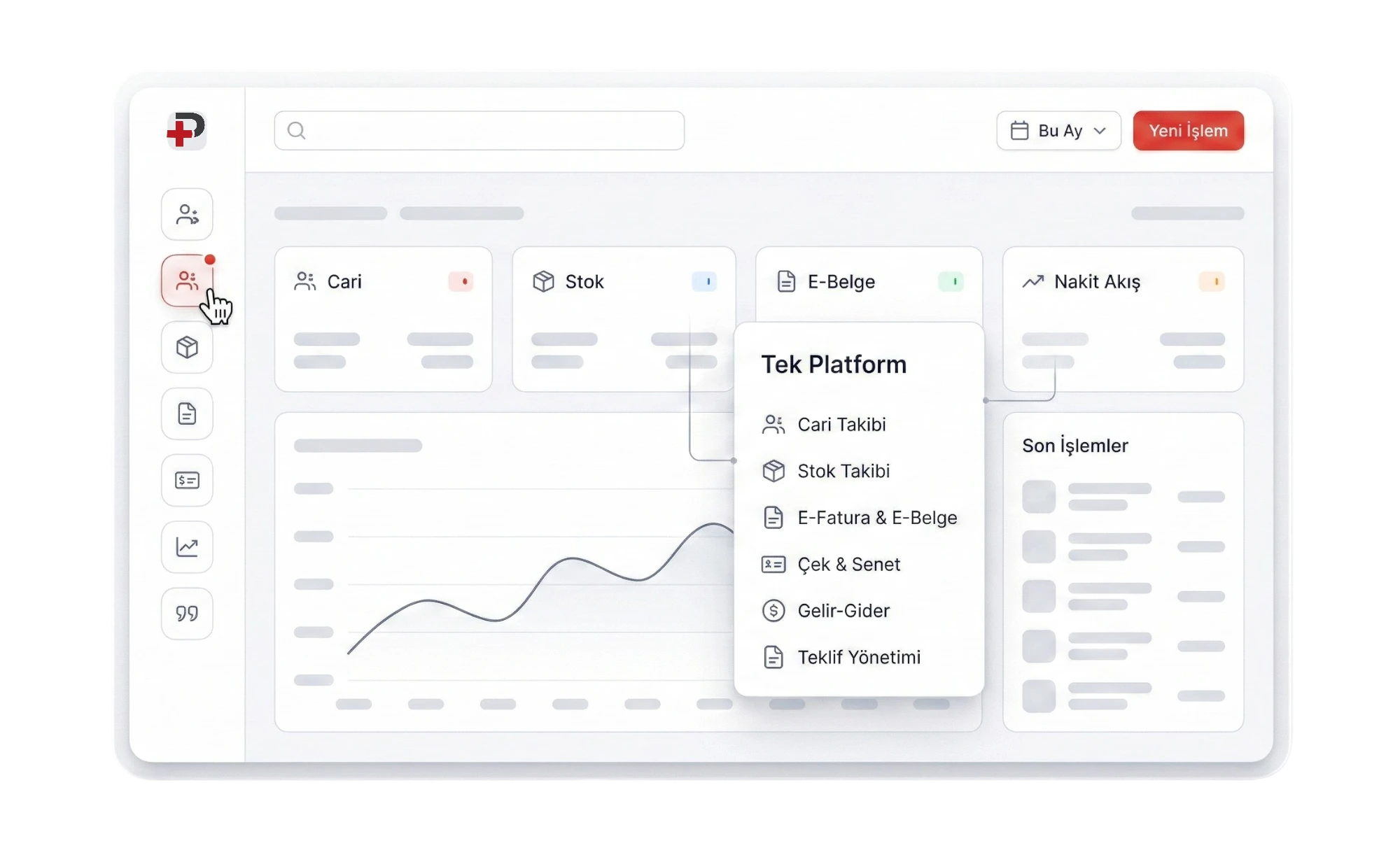 Cari Plus Ön Muhasebe tüm modüller tek platform görünümü