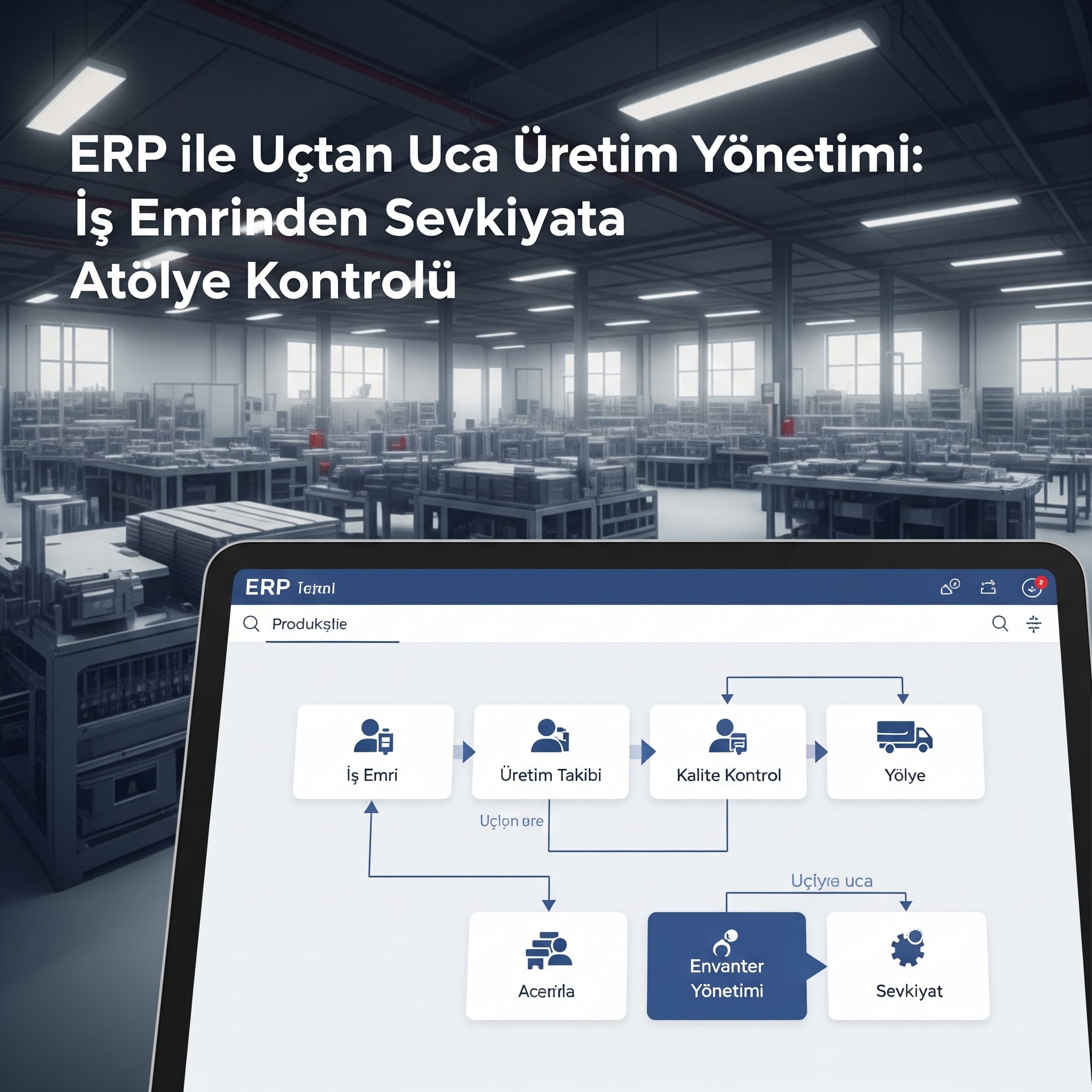 ERP ile Uçtan Uca Üretim Yönetimi: İş Emrinden Sevkiyata Atölye Kontrolü