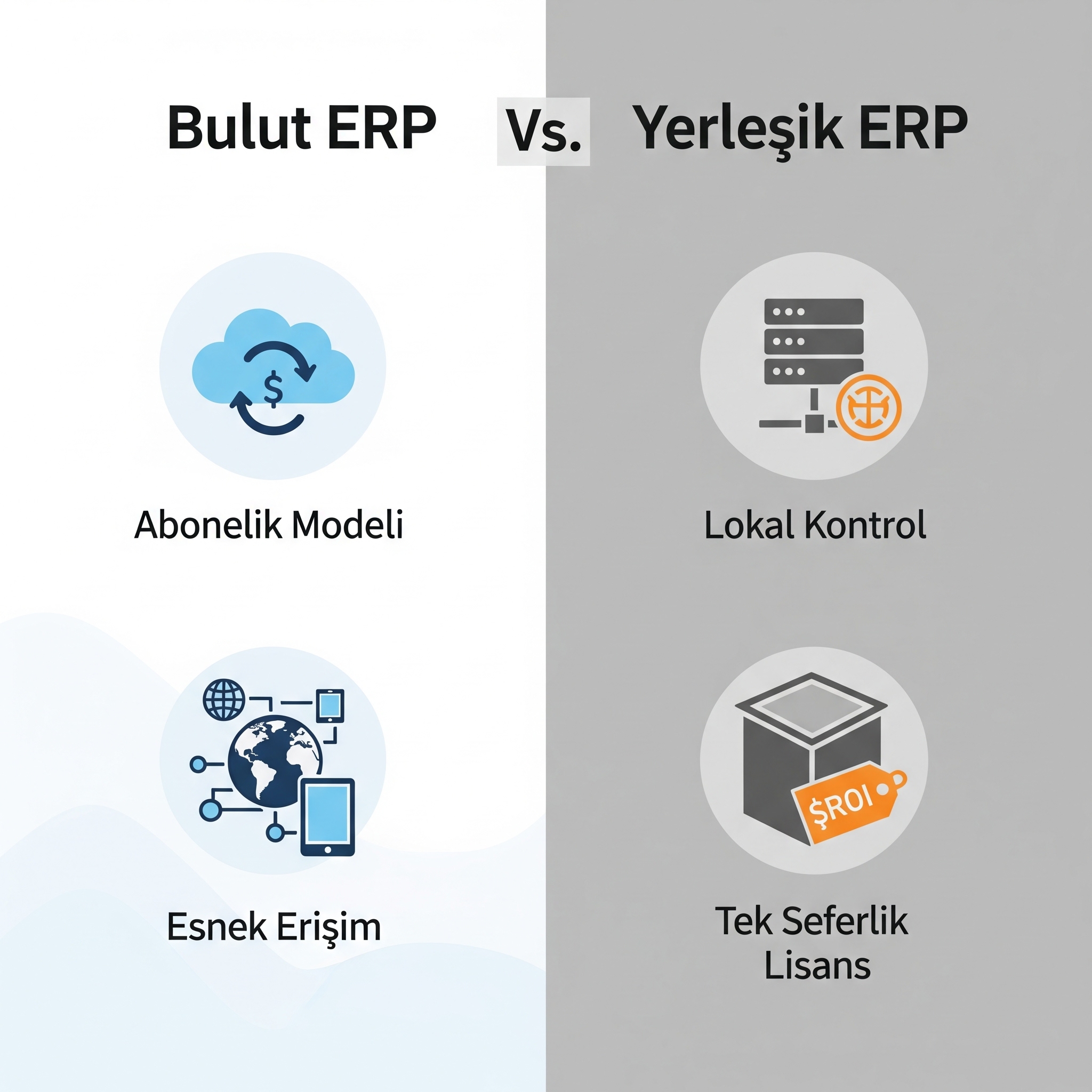 İşletmenizin Beynini Nerede Barındırmalısınız? Bulut ve Yerleşik ERP'nin Büyük Karşılaşması