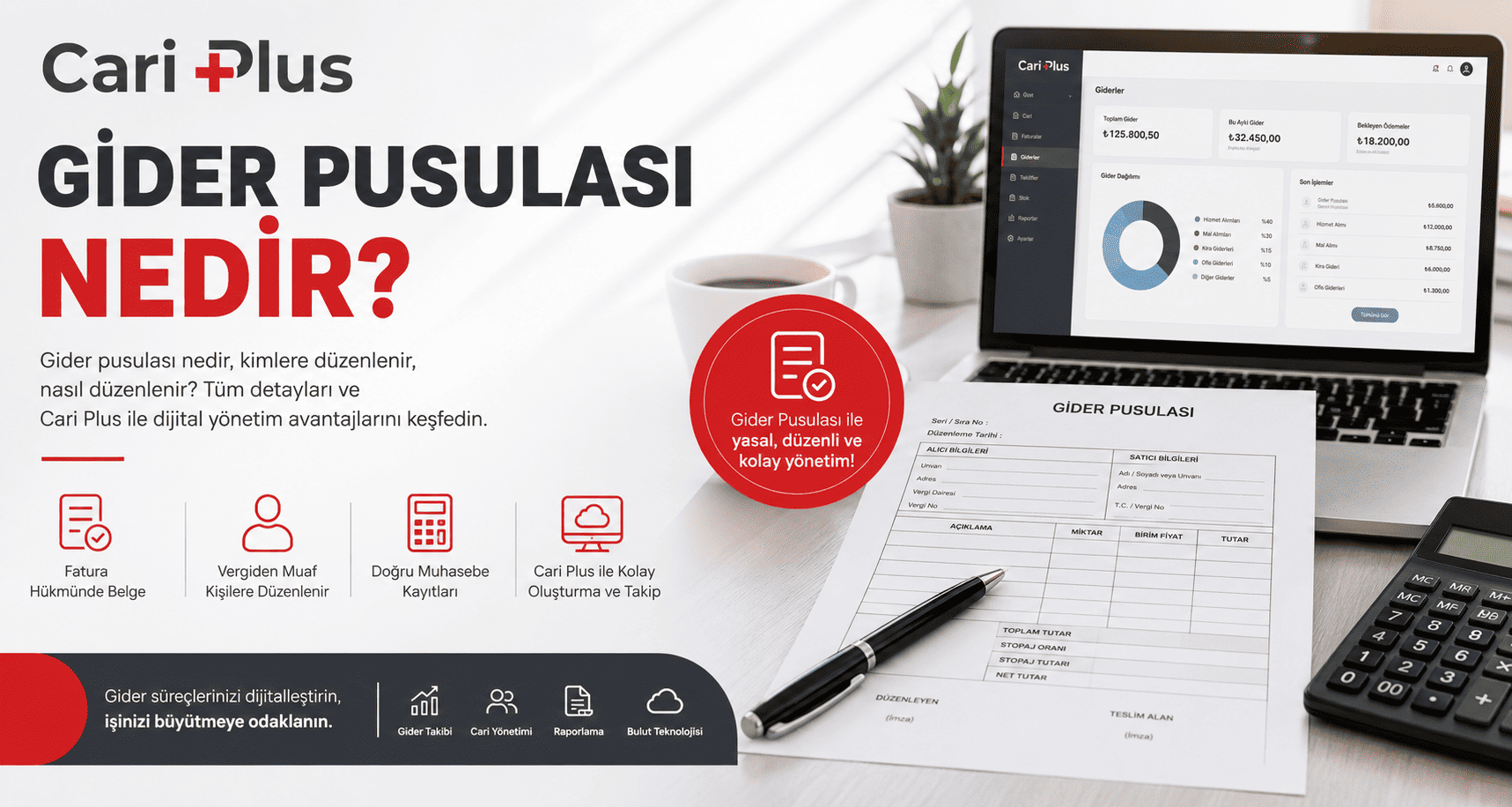Gider Pusulası Nedir? Nasıl Düzenlenir? Kimler İçin Zorunludur? (2026 Rehberi) — Cari Plus Blog kapak görseli