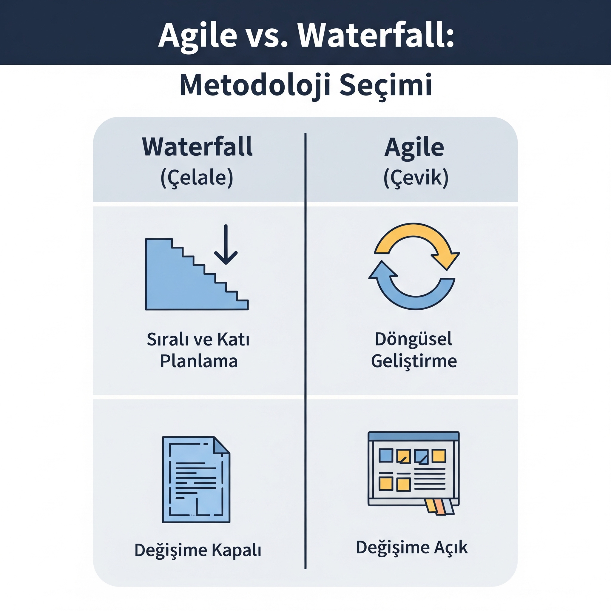 Projenizin Kaderini Belirleyin: İşletmeniz İçin Kılavuz - Agile mı, Waterfall mı?