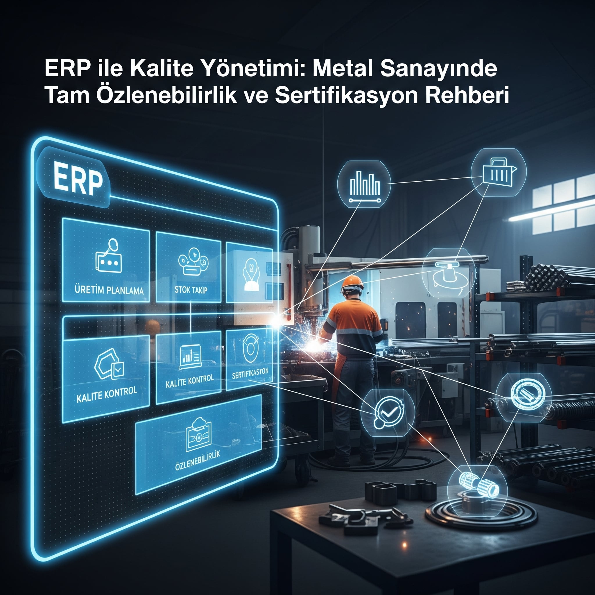 ERP ile Kalite Yönetimi: Metal Sanayinde Tam İzlenebilirlik ve Sertifikasyon Rehberi